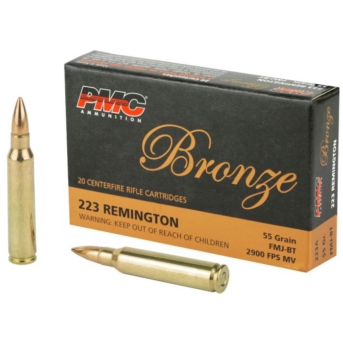 PMC Bronze .223 Remington Rifle Ammo – 55 Grain | FMJ-BT